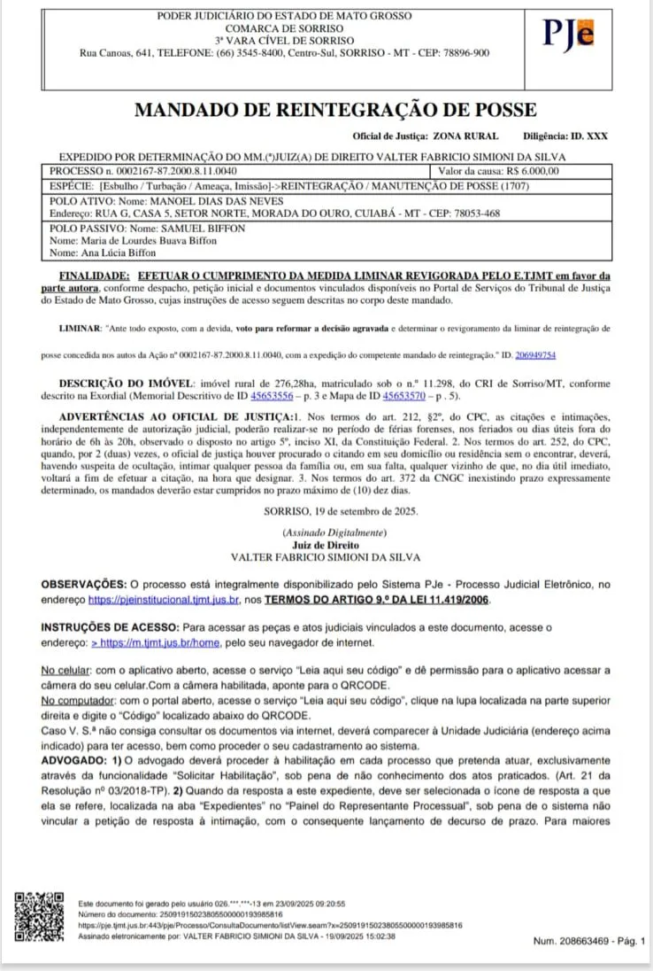 WhatsApp-Image-2025-09-27-at-13.05.05 Sorriso (MT): 80 famílias do Assentamento Vitória podem ser despejadas após decisão judicial